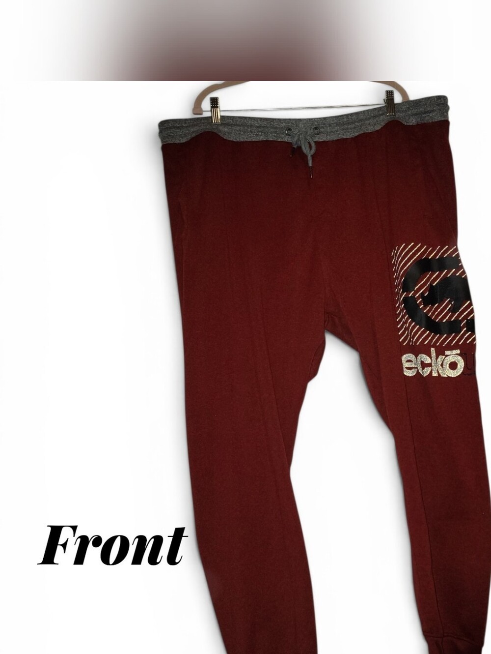 Ecko Unlimited Maroon Jogger Pants Mens